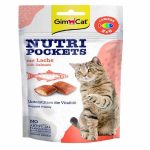 تشویقی گربه جیم کت مدل Nutri Pockets طعم سالمون وزن ۶۰ گرم