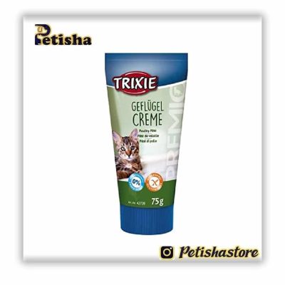 خمیر تشویقی گربه تریکسی Chicken creame for cat وزن 75 گرم