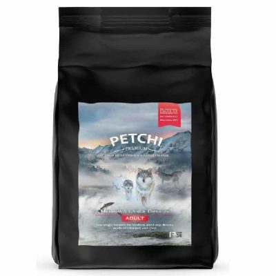 غذای خشک پرمیوم پتچی سگ بالغ نژاد بزرگ مدل Adult Medium & Large طعم مرغ و ماهی وزن 10 کیلوگرم