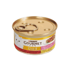 کنسرو گربه گورمت Gourmet گلد با طعم گوشت گوساله و مرغ وزن 85 گرم