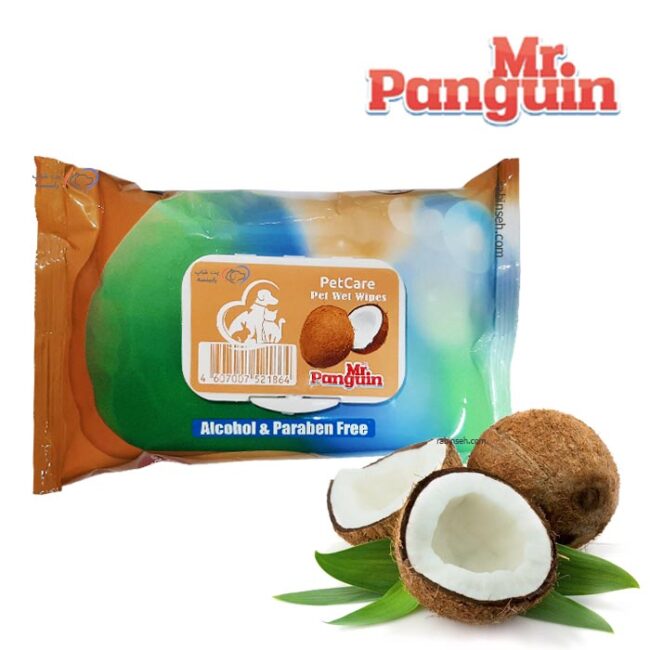 دستمال مرطوب پاکتی برند مستر پنگوئن Mr. Panguin با رایحه نارگیل تعداد 50 برگی_668fc063c73f4.jpeg دستمال مرطوب پاکتی برند مستر پنگوئن Mr. Panguin با رایحه نارگیل تعداد 50 برگی - تصویر 1