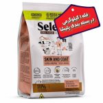 غذای خشک گربه بالغ مونلو سلکت Monello مدل پوست و مو Skin and Coat (بصورت فله) وزن 1 کیلوگرم