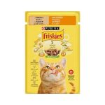 پوچ گربه فریسکیز Friskies با طعم مرغ وزن 85 گرم
