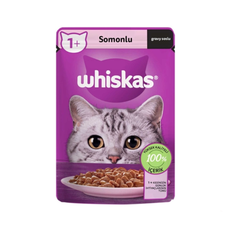 پوچ گربه ویسکاس Whiskas با طعم ماهی سالمون در سس وزن 85 گرم_66f7ed1f46f5a.jpeg پوچ گربه ویسکاس Whiskas با طعم ماهی سالمون در سس وزن 85 گرم - تصویر 1