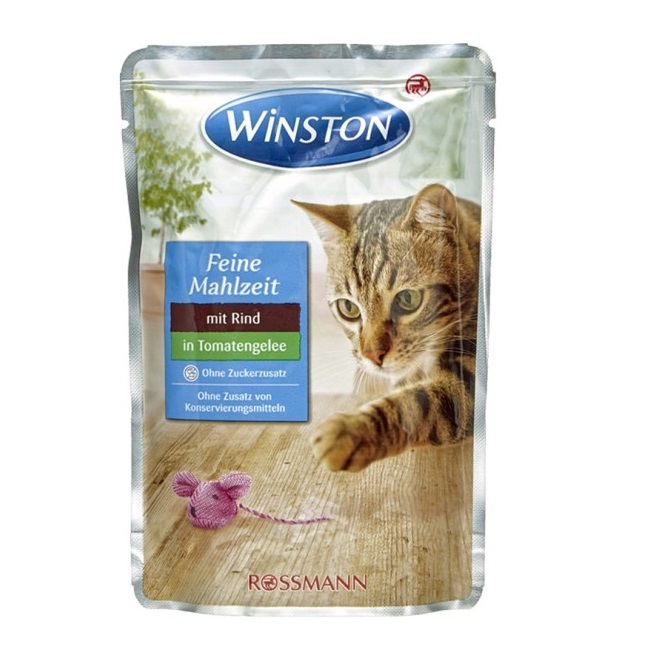 پوچ گربه وینستون Winston طعم گوشت گاو در ژله گوجه فرنگی وزن 100 گرم_66f7ee2d33599.jpeg پوچ گربه وینستون Winston طعم گوشت گاو در ژله گوجه فرنگی وزن 100 گرم - تصویر 1