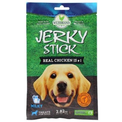 تشویقی سگ جرکی استیک jerky stick طعم میلکی (شیر) وزن 70 گرم