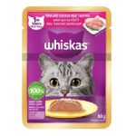 پوچ گربه بالغ ویسکاس طعم مرغ و ماهی تن وزن 80 گرمی (اورجینال تایلند)