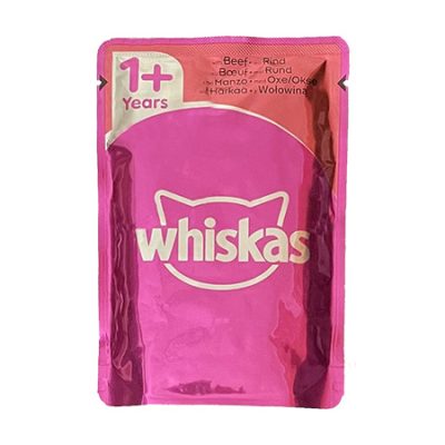 پوچ گربه ویسکاس با طعم گوشت وزن 85 گرم