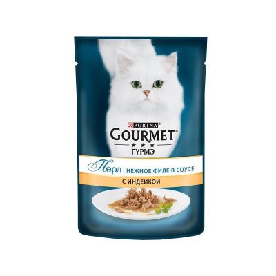 پوچ گربه گورمت Gourmet با طعم ماهی تن در سس وزن ۸۵ گرم