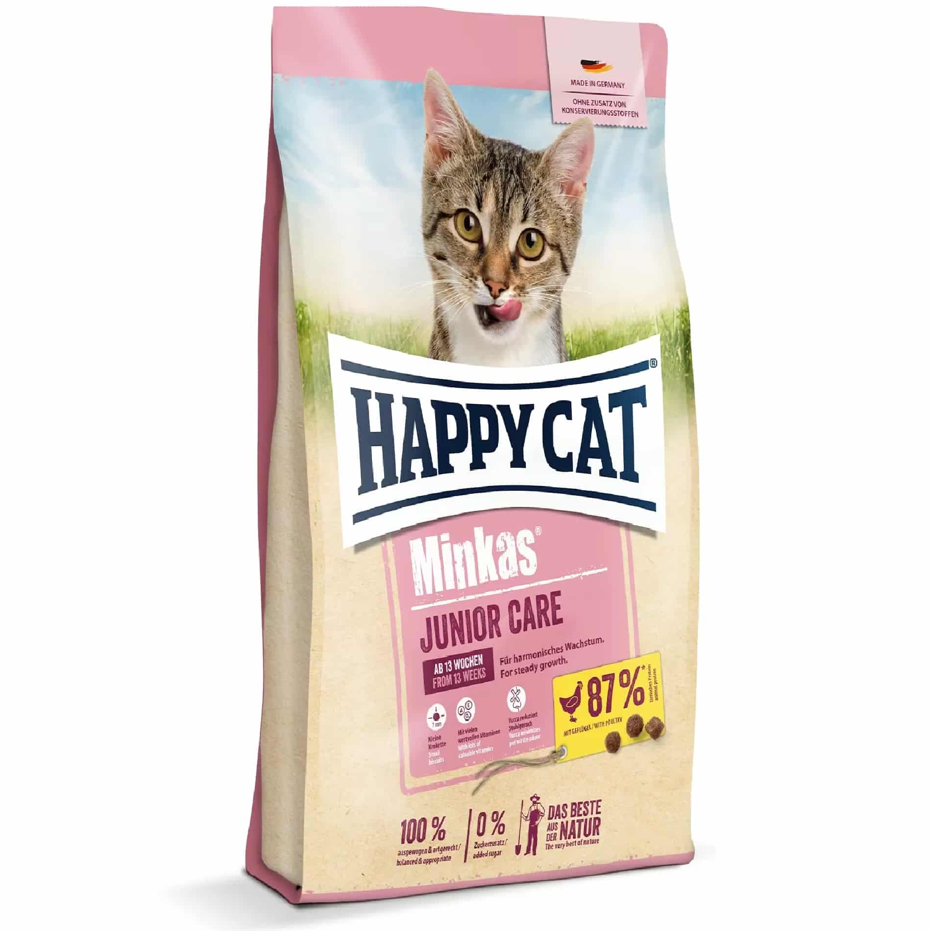 غذای خشک گربه هپی کت Happy Cat مدل جونیور Junior Care وزن 10 کیلوگرم_67f9347242ef8.jpeg غذای خشک گربه هپی کت Happy Cat مدل جونیور Junior Care وزن 10 کیلوگرم - تصویر 1