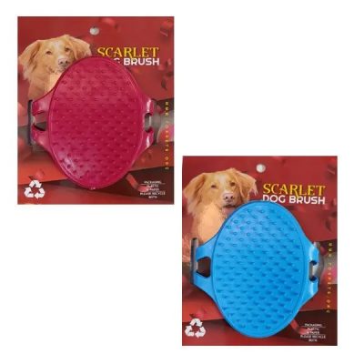 برس و ماساژور سیلیکونی سگ Scarlet dog brush