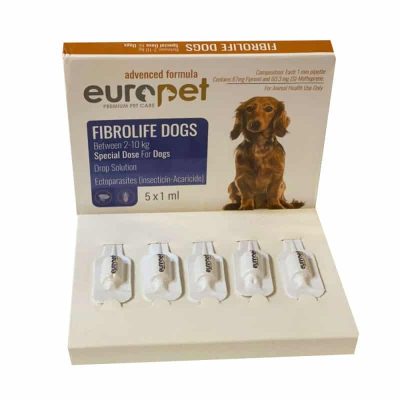 قطره ضد کک و کنه سگ یوروپت Europet بسته 5 عددی