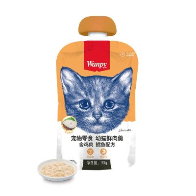 پودینگ بچه گربه کیتن ونپی طعم مرغ و ماهی کاد 90 گرم