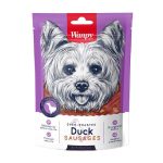 تشویقی سگ ونپی طعم سوسیس با گوشت اردک مدل duck Sausages وزن ۱۰۰ گرم