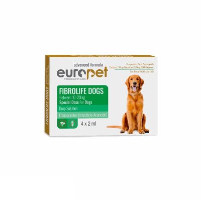 قطره ضد انگل و کک و کنه  سگ یوروپت Europet بسته 5 عددی مخصوص سگ های نژاد بزرگ