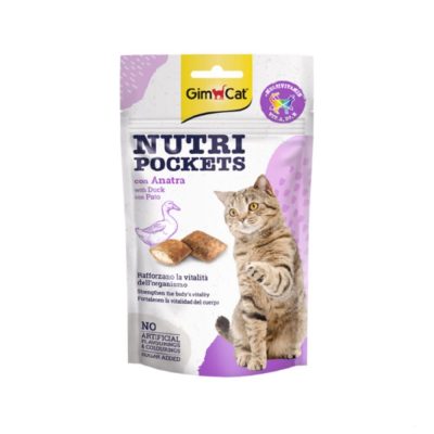 تشویقی گربه جیم کت مدل Nutri Pockets طعم اردک وزن ۶۰ گرم