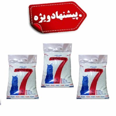 خاک گربه Seven Cat مدل دانه شکسته، وزن 10 کیلویی( پک سه عددی)