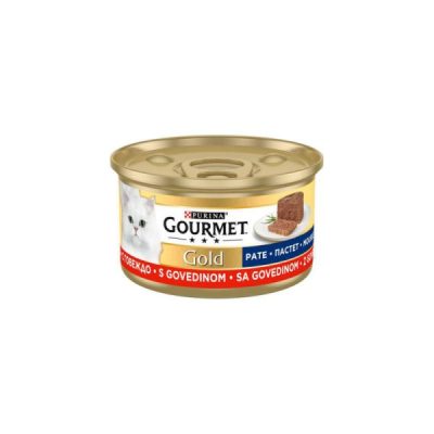 کنسرو گربه گورمت Gourmet گلد پته با طعم گوشت گاو وزن 85 گرم