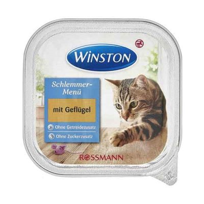ووم گربه وینستون Winston با طعم مرغ وزن 100 گرم