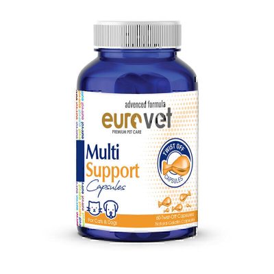 قرص ژلاتینی مولتی ویتامین تقویتی چندگانه حیوانات یورووت (یوروپت) بسته 60 عددی