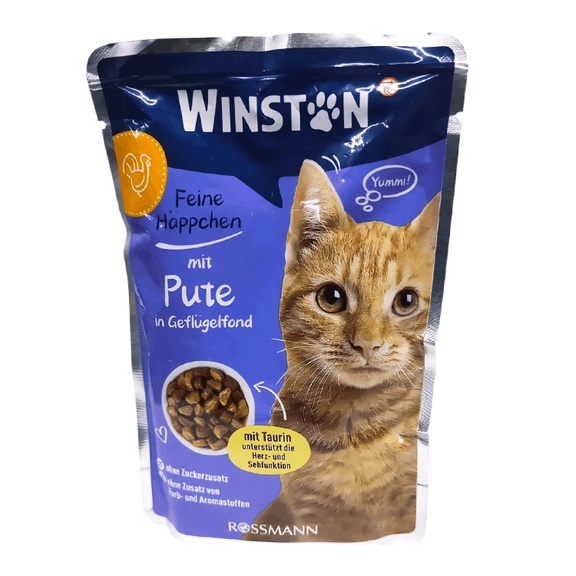 پوچ گربه وینستون طعم بوقلمون 100 گرم (بسته بندی جدید)_699094a8288f7.jpeg پوچ گربه وینستون طعم بوقلمون 100 گرم (بسته بندی جدید) - تصویر 1
